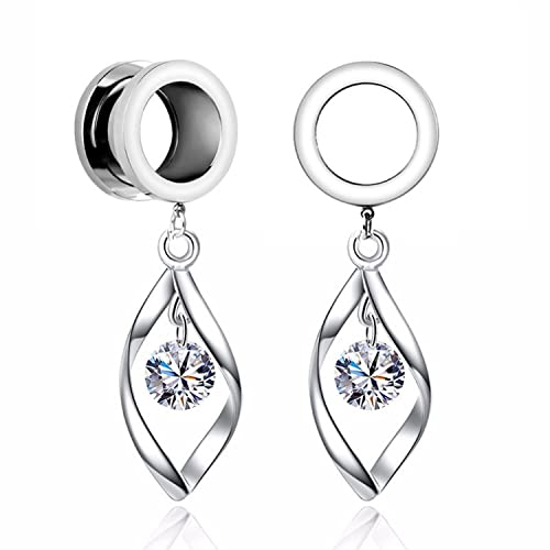 XINHE 2 Stück Edelstahl Ohrstöpsel Tunnel Ear Extensions Ear Reamer Ohrringe CZ Edelstein Oreja Dilataciones Pircing Schmuck,10mm XINHE 2 Stück Edelstahl Ohrstöpsel Tunnel Ear Extensions Ear Reamer Ohrringe CZ Edelstein Oreja Dilataciones Pircing Schmuck,10mm von XINHE