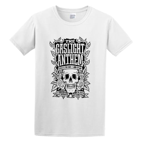 The Gaslight Anthem Band Skull Logo Unique T-Shirt White XXL von XINJIEDIAN