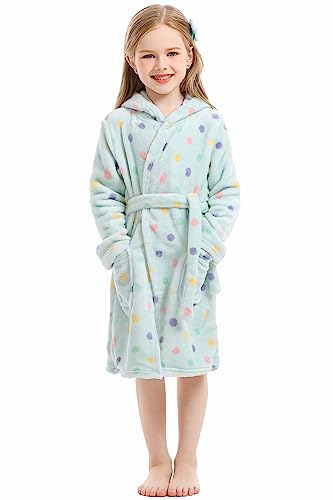 XINNE Unisex Baby Korallen Fleece mit Kapuze Morgenmantel Bademantel Jungen Mädchen Kleinkinder Pyjamas Nachtwäsche von XINNE
