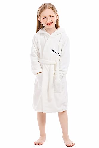 XINNE Unisex Baby Korallen Fleece mit Kapuze Morgenmantel Bademantel Jungen Mädchen Kleinkinder Pyjamas Nachtwäsche von XINNE