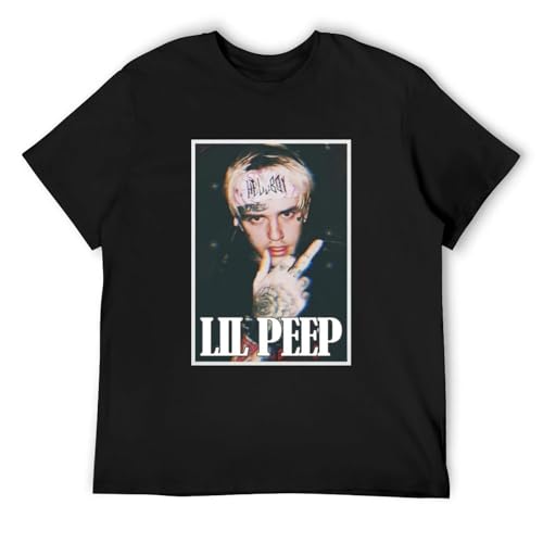 Lil Peep Rapper Collage Men's Style T-Shirt Black L von XINRONGYUAN