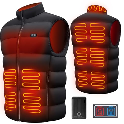 XINSONYUELL Beheizbare Weste für Herren Damen mit Akku, Beheizbare Jacke mit Powerbank mit 3 Einstellbar Temperatur, 11 Zonen Heizung, Winter Outdoor Heizweste XINSONYUELL Beheizbare Weste für Herren Damen mit Akku, Beheizbare Jacke mit Powerbank mit 3 Einstellbar Temperatur, 11 Zonen Heizung, Winter Outdoor Heizweste von XINSONYUELL