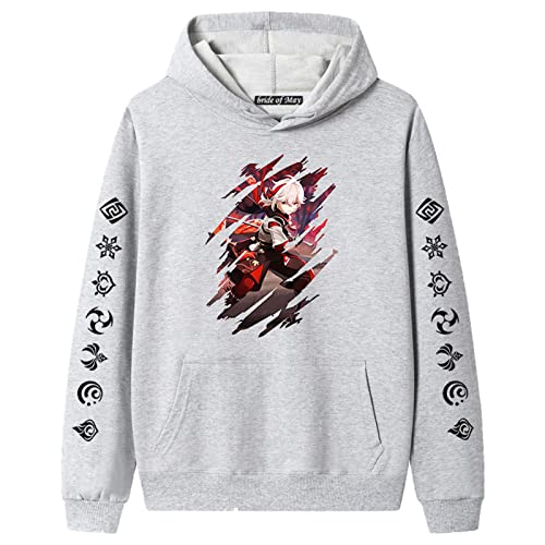 XINTAYEL Genshin Impact Hoodie Anime Kaedehara Kazuha Cosplay Kostüm Bedrucktes Langarm-Sweatshirt Pullover Jacke Tops für Unisex von XINTAYEL