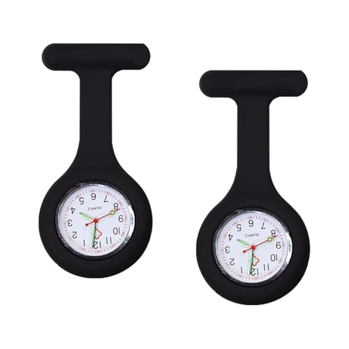 XINXINGDINGSHENG Taschenuhr für Krankenschwestern, Brosche mit Anstecknadel, abnehmbare Silikon-Taschenuhr für Gesundheitswesen, Krankenschwestern, Ärzte, Sanitäter, medizinische Fachkräfte, 2 Stück XINXINGDINGSHENG Taschenuhr für Krankenschwestern, Brosche mit Anstecknadel, abnehmbare Silikon-Taschenuhr für Gesundheitswesen, Krankenschwestern, Ärzte, Sanitäter, medizinische Fachkräfte, 2 Stück von XINXINGDINGSHENG