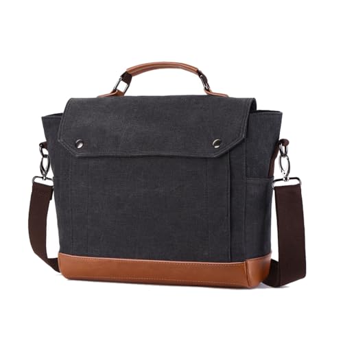 XINYASEE Leichte,wasserdichte Kuriertasche für Business, Shopping, Umhängetasche Laptop-Tasche mit doppeltem Verwendungszweck, multifunktional, geeignet für Schule und Reisen (schwarz) von XINYASEE