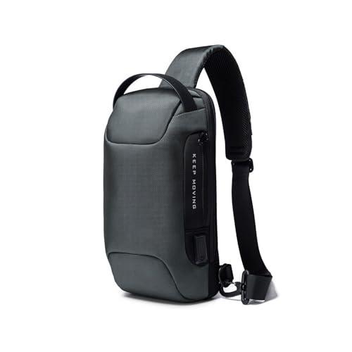 XINYASEE Neue Herrenbrusttasche Modelle winddicht Funktion wasserdicht Tasche Herren lässige Tasche Business-Tasche Crossbody Tasche Herren Umhängetasche Mode Biker Tasche (grau) von XINYASEE
