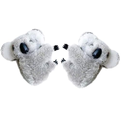 1 Paar schöne Haarspangen in Koala-Form, Plüsch-Kopfbedeckung, starker Halt, Haarklammer für Mädchen und Jugendliche von XINYIN