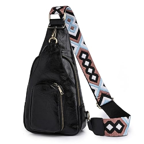 2023 Neue Größe PU Fanny Pack Kapazität Mode Brustgürtel für Frauen Mädchen Vielseitig Schultergurt Taille Pack Vintage PU Schultergurt 2023 Neue Größe PU von XINYIN