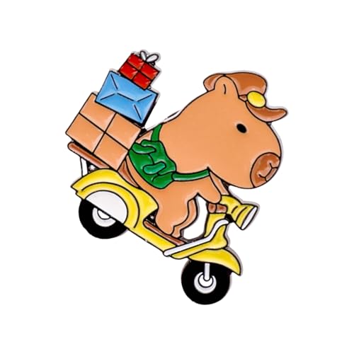 Capybaras Brosche Charm Tier Pin Capybaras Brosche Anstecknadel Mode Revers Metall Textur geeignet für stilvollen Rucksack Trendy Capybara Party Accessoire, Einheitsgröße, Wie beschrieben von XINYIN