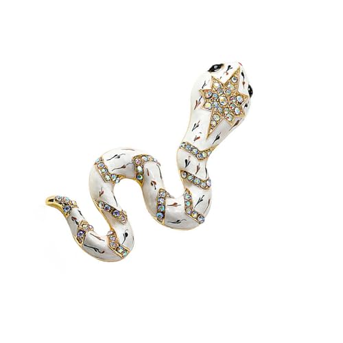Damen-Brosche im Vintage-Stil, mit Strasssteinen, funkelnd, für Damenbekleidung, Schmuck für Partykleid und Anzug, auffälliges Schlangen-Accessoire, Einheitsgröße, Wie beschrieben Damen-Brosche im Vintage-Stil, mit Strasssteinen, funkelnd, für Damenbekleidung, Schmuck für Partykleid und Anzug, auffälliges Schlangen-Accessoire, Einheitsgröße, Wie beschrieben von XINYIN