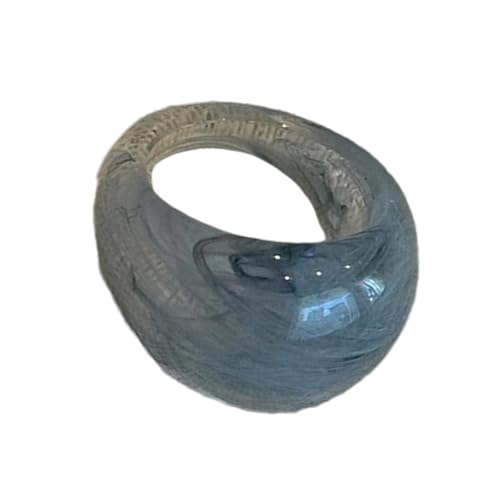 Dicker Acrylharz-Ring, breites Band, Schmuck, mutige Kuppel, Acrylharz, stapelbar, Modeschmuck für Wome Kuppelringe, Einheitsgröße, Wie beschrieben, Wie beschrieben von XINYIN
