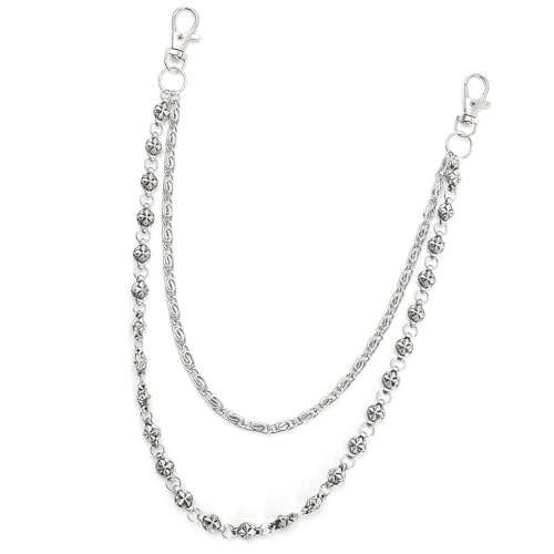 Edgy Punk Streetwear Hip Hop Jeans Kette Unisex Doppellagiges Taillenzubehör Handgefertigter Körperschmuck für Damen Herren Legierung Eisen Doppellagig Hip Hop Körperschmuck von XINYIN