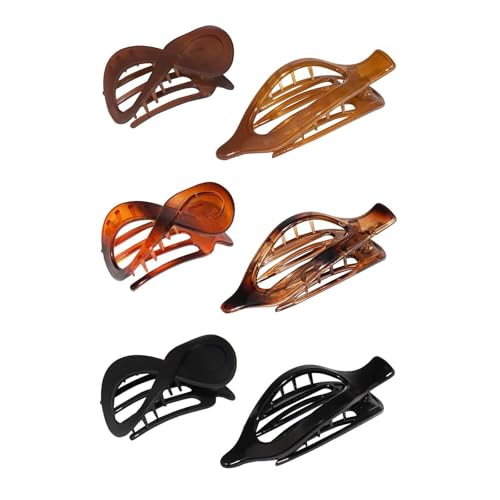 Große Schildpatt-Haarspange, elegante Damen-Haarspange, langlebig, professionelle Haar-Accessoires, 6 Stück von XINYIN