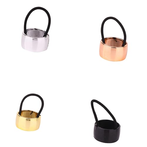 Haargummi mit Strasssteinen, stilvoller Pferdeschwanz-Halter, einfacher Haargummi für den täglichen Gebrauch und als Geschenk, 4 Stück von XINYIN