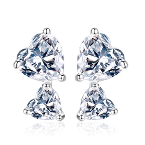 Ohrstecker mit mehrfarbigen Edelsteinen, raffiniertes, leichtes Design für empfindliche Haut, tägliches Tragen, funkelnder Schmuck, elegante Kupfer-Ohrringe mit mehrfarbigem Schmuck, Einheitsgröße von XINYIN