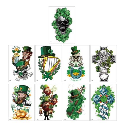 Patricks Day Tattooed Patricks Day Aufkleber Patrick's Day Temporäre Tattooed Aufkleber Irish Patricks Day Dekorationen Patricks Day Temporäre Tattooed Aufkleber von XINYIN