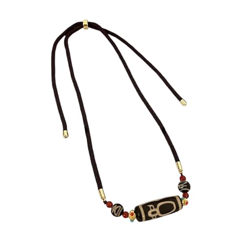 Tibetische Dzi-Halskette mit neun Augen, Achat-Halskette mit neun Augen, Schmuck für und Stile, Verbesserung des neun Augen-Symbols, Einheitsgröße, Wie beschrieben, Wie beschrieben von XINYIN