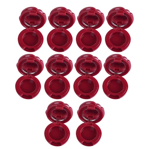 Tragbare nachfüllbare leere Kosmetikbehälter für Lidschatten, Lippenstift, Reisegröße, auslaufsicheres Design, Aufbewahrungsbox, wiederverwendbare Make-up-Behälter, 10 Stück, rot, Mass Beauty Tragbare nachfüllbare leere Kosmetikbehälter für Lidschatten, Lippenstift, Reisegröße, auslaufsicheres Design, Aufbewahrungsbox, wiederverwendbare Make-up-Behälter, 10 Stück, rot, Mass Beauty von XINYIN