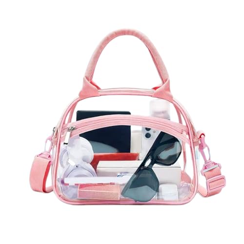 Transparente Make-up-Tasche mit verstellbaren Riemen, Reise-Kosmetikartikel, großes Fassungsvermögen, wasserdicht, für Damen, Make-up, großes Fassungsvermögen, tragbar, Kulturbeutel, wasserdicht, a von XINYIN