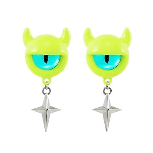 XINYIN Cartoon Monster Ohrringe Kreuz Form Lustige Tiere Anhänger Ohrringe für Frauen Öffnung für Mädchen Ohrringe für Augen Geschenk für Party Schmuck von XINYIN