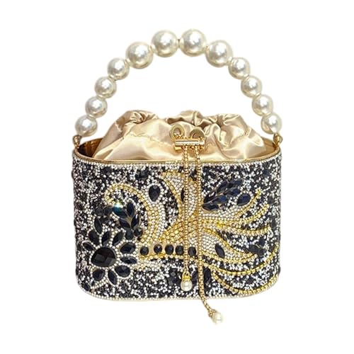 XINYIN Elegante Umhängetasche für Damen, Strass, Abendtasche, Kettenriemen, Kuriertasche, Abendtasche, Geldbörse für Party, Abschlussball, Damen, elegante Handtasche, Strass, Kurierkette, Crossbody XINYIN Elegante Umhängetasche für Damen, Strass, Abendtasche, Kettenriemen, Kuriertasche, Abendtasche, Geldbörse für Party, Abschlussball, Damen, elegante Handtasche, Strass, Kurierkette, Crossbody von XINYIN