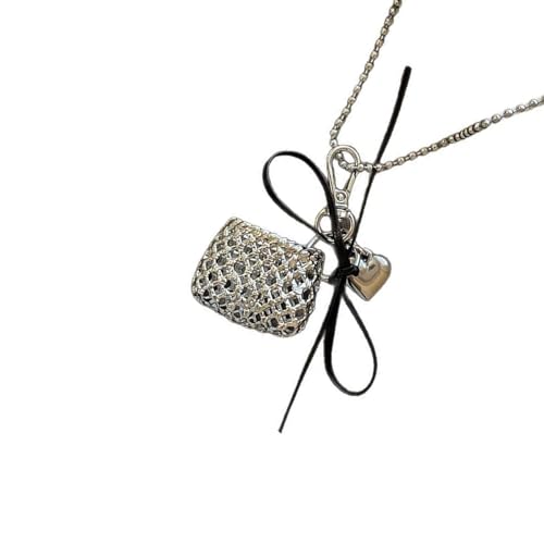 XINYIN Halskette mit kleinem Taschenanhänger, modern, verstellbar, Legierung, modischer und trendiger Schmuck, geeignet für Damen, zarte Details, Einheitsgröße, Wie beschrieben, Wie beschrieben von XINYIN