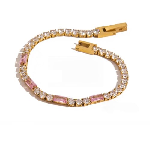 XINYIN Verstellbares kubisches Zirkonia-Herz mit 16–22 cm langer Kette, Edelstahl-Schmuck, für Damen, vielseitige Farboptionen, Herz, Einheitsgröße, Wie beschrieben von XINYIN