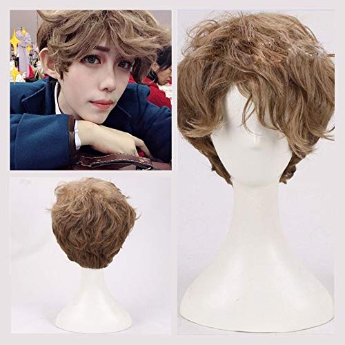 1Pcs Fantastic Beasts Und Wo Man Sie Findet t Scamander Brown Curly Perücke Cosplay t Perücke Eddie Redmayne Brown Perücke 1Pcs Fantastic Beasts Und Wo Man Sie Findet t Scamander Brown Curly Perücke Cosplay t Perücke Eddie Redmayne Brown Perücke von XINYIYI