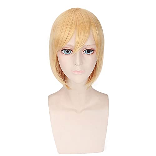 Anime-Angriff Auf Titan Armin Arlart Gelbe Kurze Perücke Cosplay Kostüm Hitzebeständiges Kunsthaar Männer Frauen Cosplay Perücken Anime-Angriff Auf Titan Armin Arlart Gelbe Kurze Perücke Cosplay Kostüm Hitzebeständiges Kunsthaar Männer Frauen Cosplay Perücken von XINYIYI