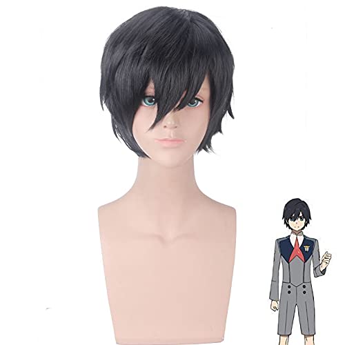 Anime Darling In Der Franxx Hiro Cosplay Frauen Männer Kurzes Schwarzes Haar Synthetisches Haar Perücken Perucas + Perückenkappe Pl-451 Anime Darling In Der Franxx Hiro Cosplay Frauen Männer Kurzes Schwarzes Haar Synthetisches Haar Perücken Perucas + Perückenkappe Pl-451 von XINYIYI