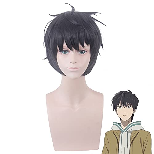 Anime Erfundene Inferenz Sakuragawa Kurou Perücke Cosplay Kostüm Hitzebeständiges Kunsthaar Männer Frauen Frauen Schwarz Kurze Perücken Pl-720 von XINYIYI