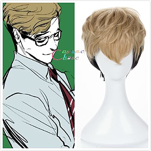 Anime Killing Stalking Sangwoo Kurzes Leinen Schwarz Ombre Männer Hitzebeständig Synthetisches Kurzes Cosplay Halloween + Kostenlose Perückenkappe von XINYIYI