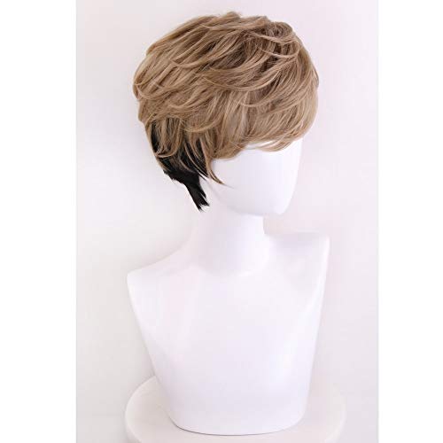 Anime Killing Stalking Sangwoo Männer Kurzes Leinen Schwarz Ombre Hitzebeständig Synthetische Kurze Cosplay Kostüm Perücke + Perücke Kappe von XINYIYI