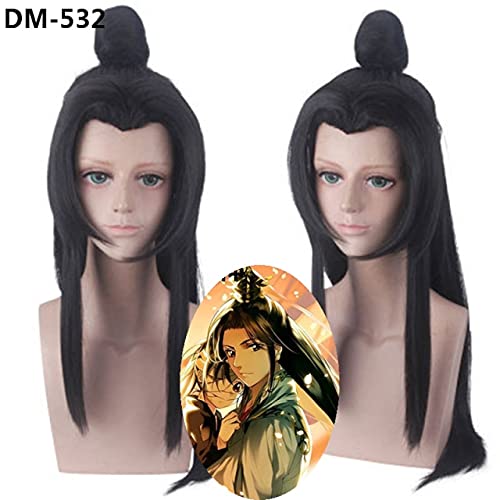 Anime Perücken Tian Guan Ci Fu Xie Lian Cosplay Perücke Schwarz Lang Synthetisches Haar Cosplay Party Kostüm Perücke + Perücke Cap Dm532 Taiziyueshen von XINYIYI