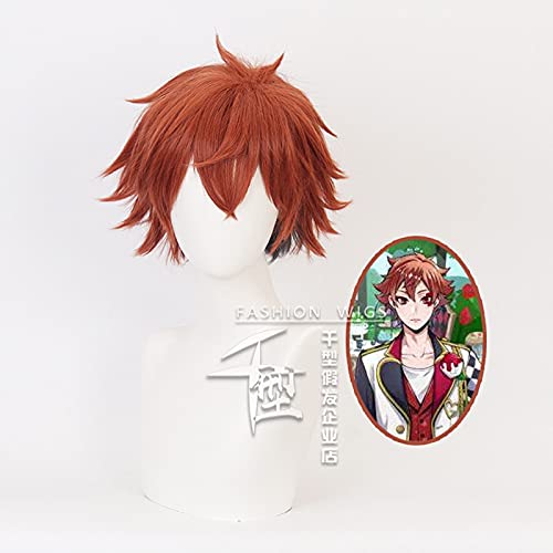 Anime Twisted Wonderland Ace Trappola Kurze Perücke Cosplay Kostüm Hitzebeständiges Kunsthaar Männer Frauen Perücken von XINYIYI