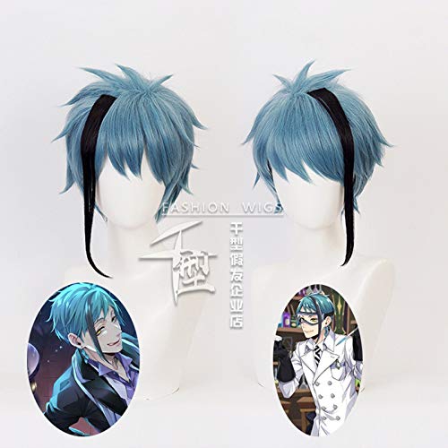 Anime Twisted-Wonderland Floyd Jade Kurze Perücke Cosplay Kostüm Hitzebeständiges Kunsthaar Männer Perücken Qx-561 von XINYIYI