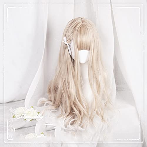 Frauen Lolita Perücke Kawaii Cosplay Perücke Hitzebeständige Synthetische Perücke Halloween Karneval Party Cosplay Mädchen Haar Perücken + Perücke Kappe Als Das Bild von XINYIYI