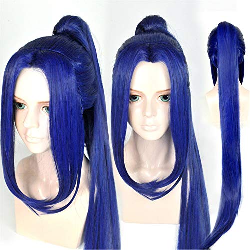 Lanting Cosplay Wig Fate Stay Night Assassin Sasaki Kojiro Blue Long Wigs Styled Frauen Party Fashion Anime Human Costume Wigs Style 6 von XINYIYI
