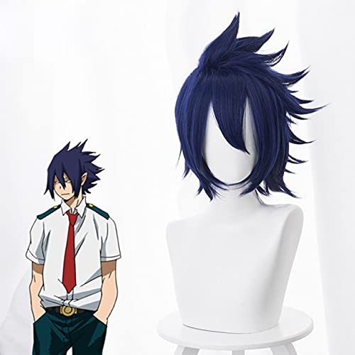 Mein Held Academia Amajiki Tamaki Cosplay Perücken 35Cm Kurz Gerade Hitzebeständig Synthetisches Haar Anime Perücke Nave Blau Kostüm Party Amajiki Tamaki von XINYIYI