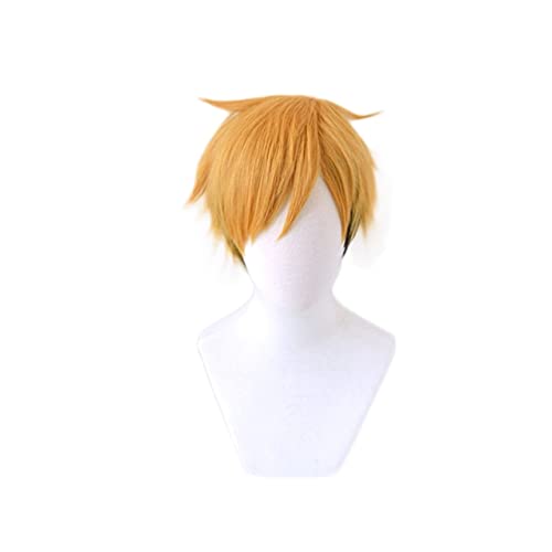 Nr.7 Miya Atsumu Nr.11 Osamu Miya Cosplay Perücken Kurz Gelb Geblasen Haikyuu Nach Oben Inarizaki High Carnival Party Perücke Männer Frauen Atsumu Miya von XINYIYI