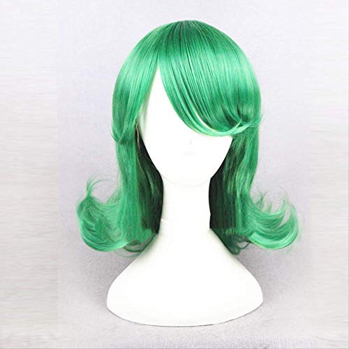 One Punch Man Senritsu no Tatsumaki 12" Green Curly Short Styled Synthetic Hair For Female's Party Cosplay Wigs+Wig Cap von GHK