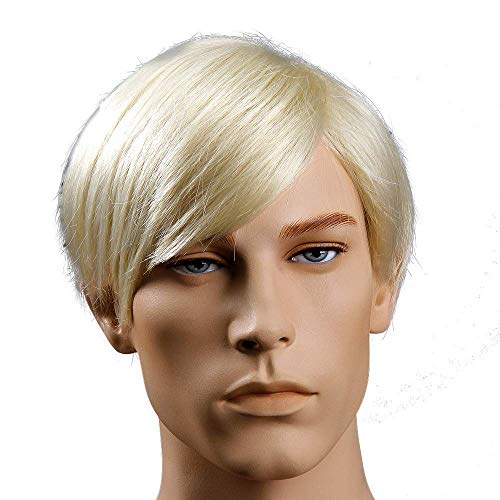 SHIYID Heat Resistant Synthetic Short Wig For Men Straight Hairstyles Fiber von GHK