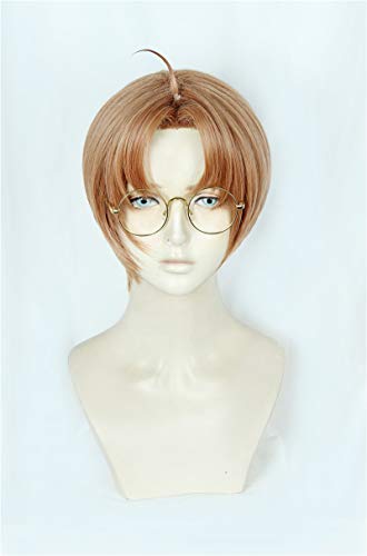 Sarazanmai Enta Jinnai Cosplay Perücke Hell Kurzes Hitzebeständiges Synthetisches Haar Cosplay Perücken + Brille + Perückenkappe von XINYIYI
