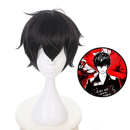 Spiel Persona 5 Kurusu Akira Cosplay Perücke Joker Amamiya Ren Cosplay Perücke Hitzebeständige Synthetische Perücke Halloween Karneval Party von XINYIYI