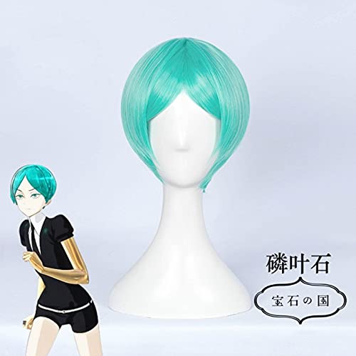 Wig for Houseki No Kuni Land Of The Lustrous Phosphophyllite Cosplay Wig Short Hair 2 Versions Synthetic Hair Cosplay Wig +Free Wig Cap B von XINYIYI