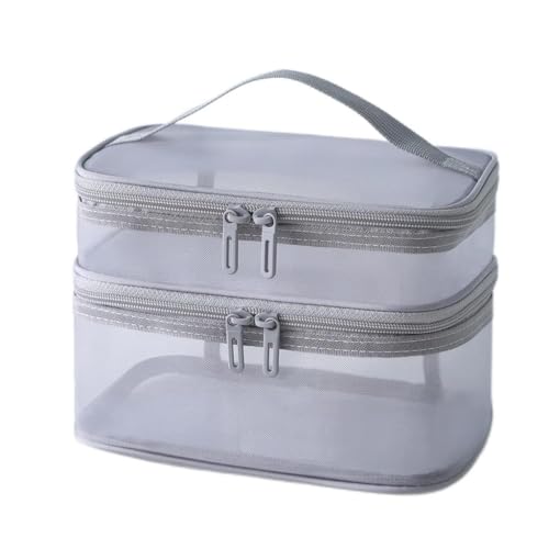 Klare Make-up-Tasche, Netzstoff, Damen-Kosmetiktasche, Organizer, transparent, für Reisen, Make-up, Kulturbeutel, Beauty-Case, Kulturbeutel (Farbe: B, Größe: wie abgebildet) von XINYUES