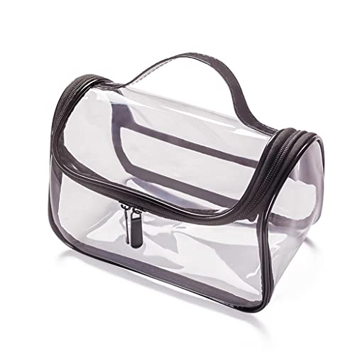 Tragbare transparente Kosmetiktasche, wasserdicht, PVC, Damen-Make-up-Tasche, Organizer, transparent, für Reisen, Make-up, Kulturbeutel (Farbe: A, Größe: Einheitsgröße) von XINYUES