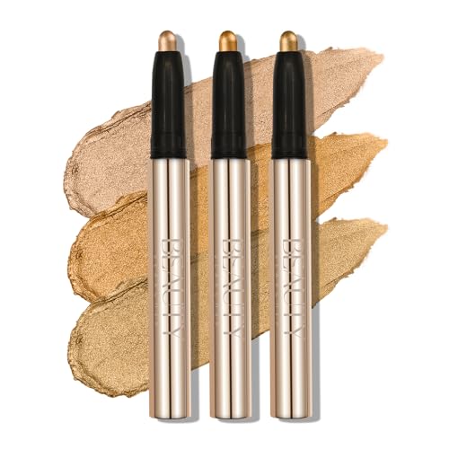 3PCS Lidschatten-Stift-Set, Mehrfarbig, Wasserdichtes Cremiges Langanhaltend Augen-Makeup, Natürliche & Schimmernde Farbtöne Konturen-Stift, Frauen-Make-up-Set (#D) von XINYUNXIN