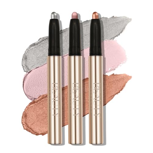 3PCS Lidschatten-Stift-Set, Mehrfarbiger Wasserdichter Cremiger Langanhaltender Augen-Makeup, Natürliche & Schimmernde Farbtöne Konturen-Stift, Frauen-Make-up-Set (#C) von XINYUNXIN