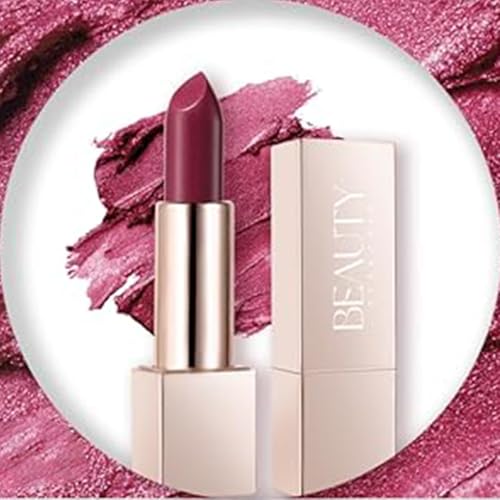 Beauty Searcher Metallisch glänzender Lippenstift Lippen-Makeup für Frauen Samtmatte Lippenstifte Feuchtigkeitsspendendes No-Stick Cup Lip Makeup wasserfester glänzender Lipgloss(Guilty Brown) von XINYUNXIN